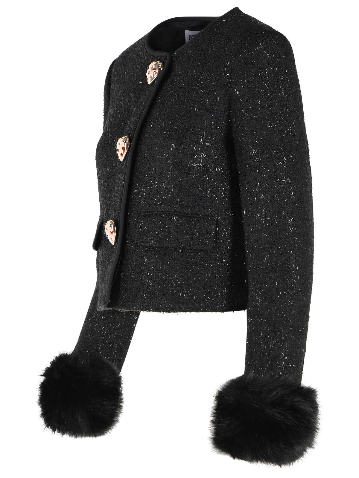 Self Portrait Black Wool Blend Jacket Women SELF-PORTRAIT