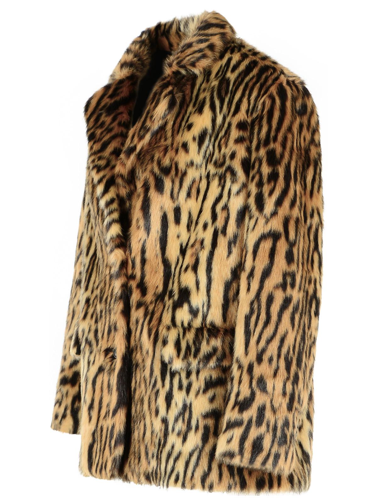 Stand Studio 'Emmie' Leopard Print Faux Fur Blazer Women STAND STUDIO