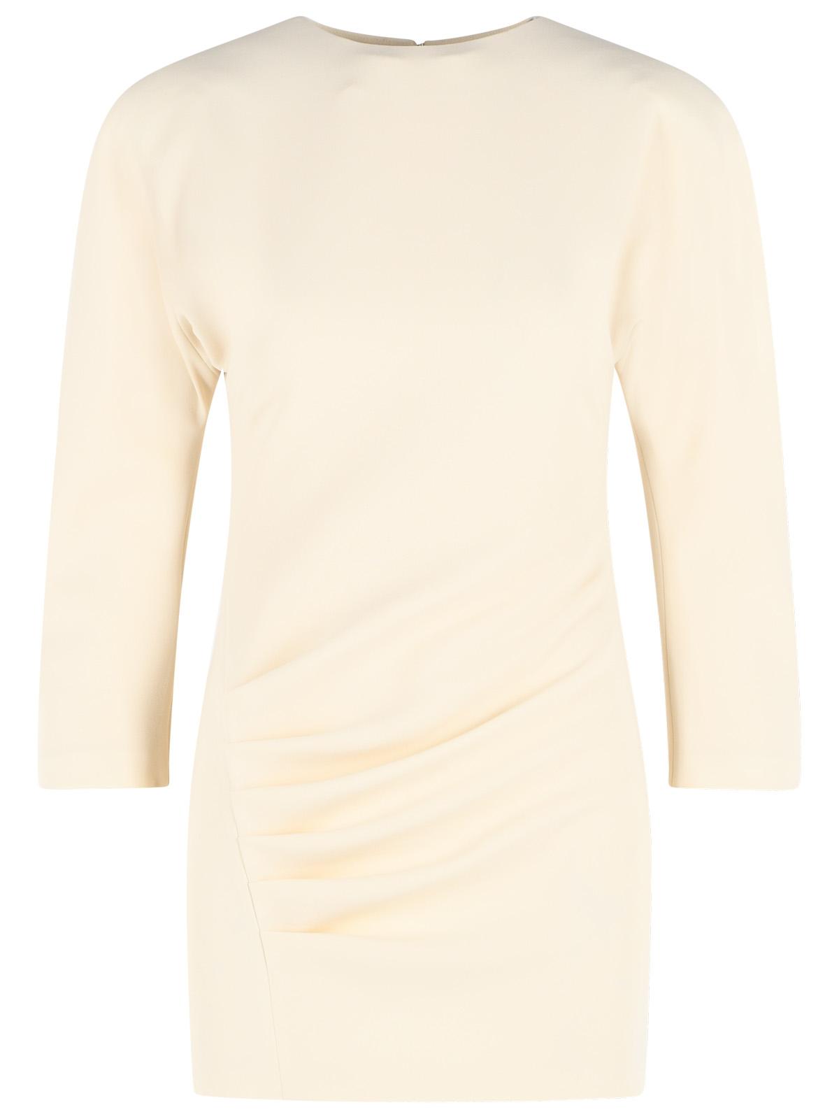 The Andamane 'New Amanda' Mini Dress In Milk Polyester Women THE ANDAMANE