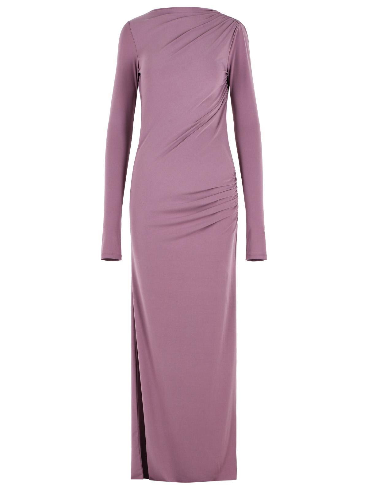 The Andamane Sophie' Mauve Polyester Maxi Dress Women THE ANDAMANE