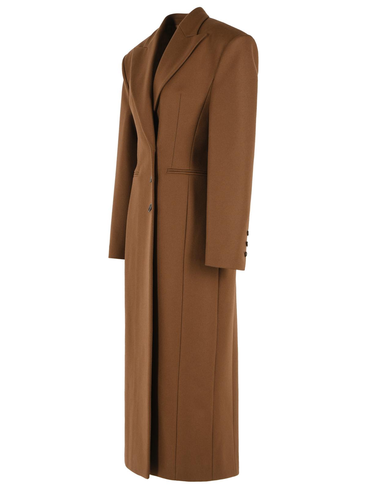 The Andamane 'Ottavia' Brown Virgin Wool Blend Coat Women THE ANDAMANE