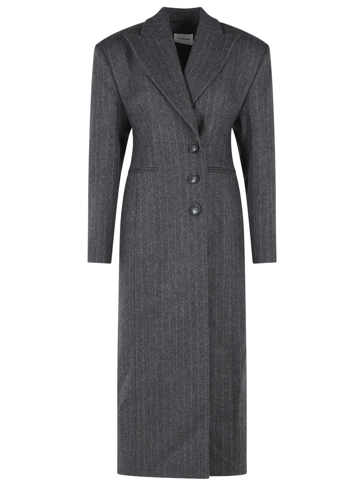 The Andamane 'Ottavia' Melange Grey Wool Blend Coat Women THE ANDAMANE