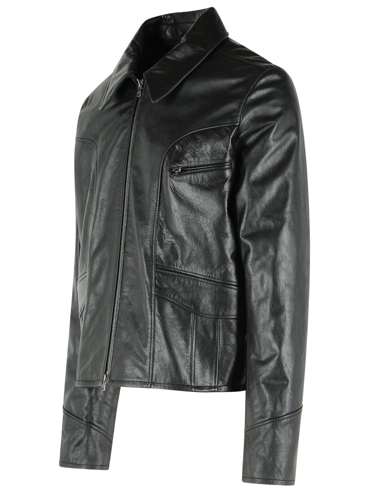Amiri Black Leather Jacket Men AMIRI