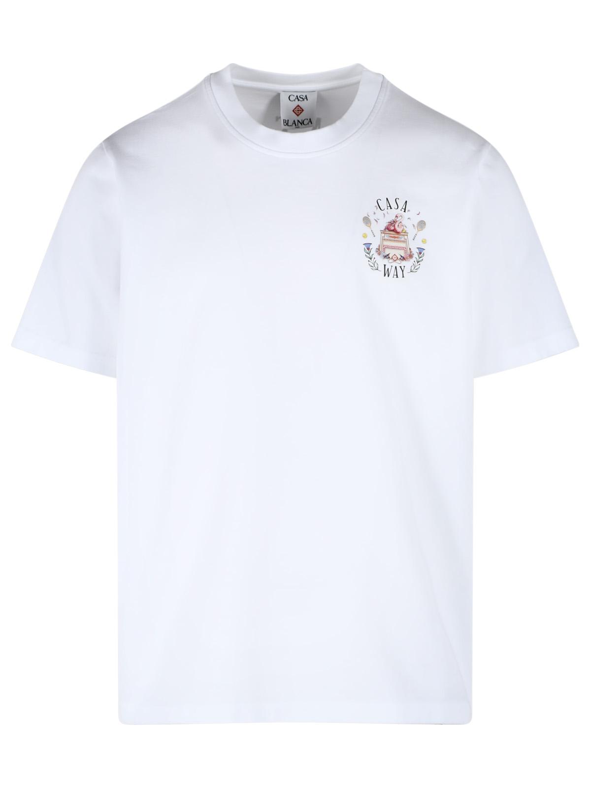 Casablanca 'Casaway' White Cotton T-Shirt Men CASABLANCA
