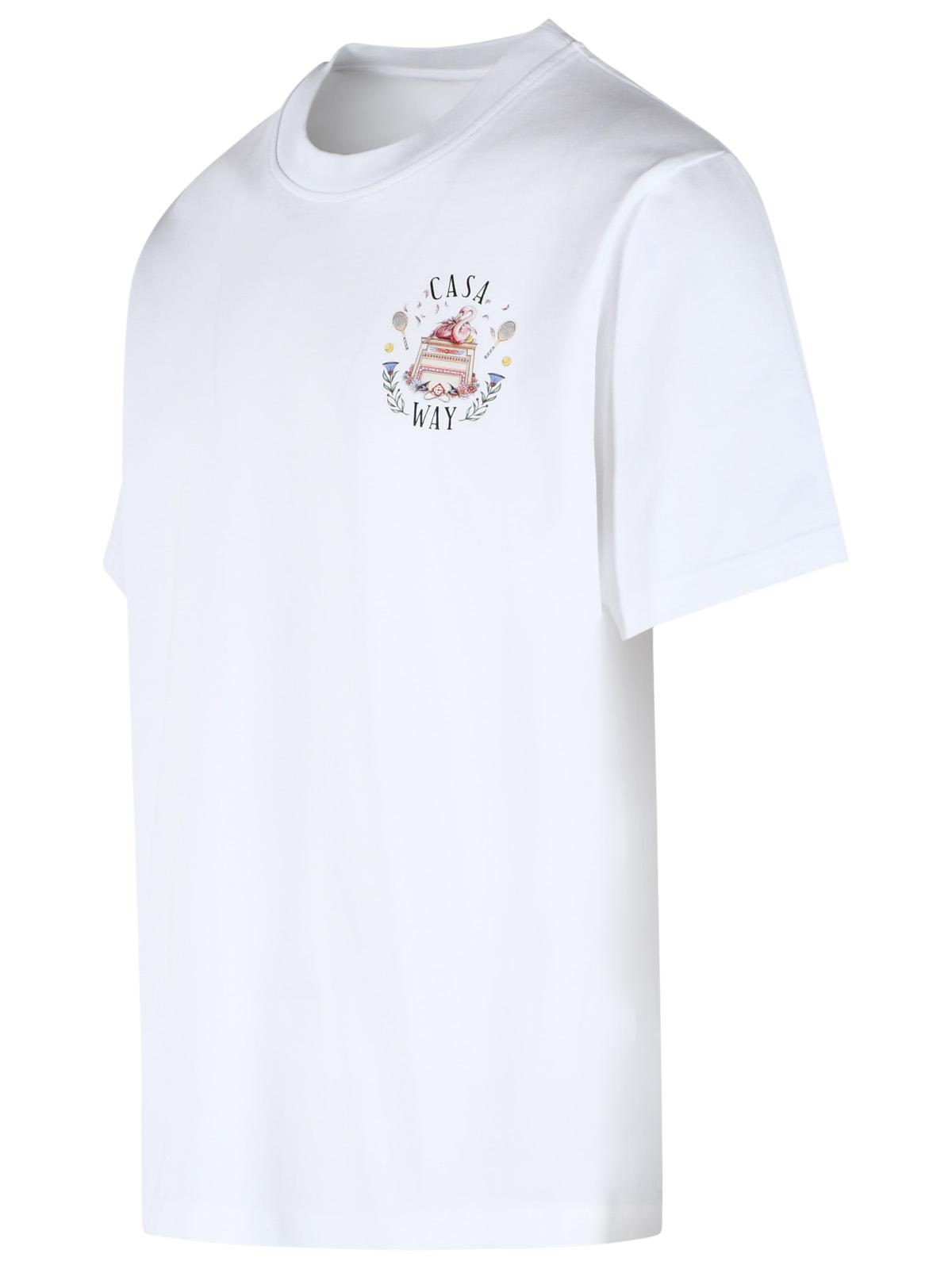 Casablanca 'Casaway' White Cotton T-Shirt Men CASABLANCA