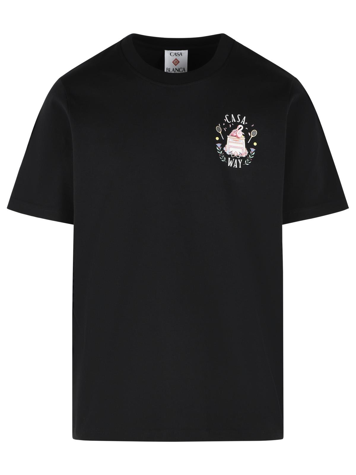 Casablanca 'Casaway' Black Cotton T-Shirt Men CASABLANCA