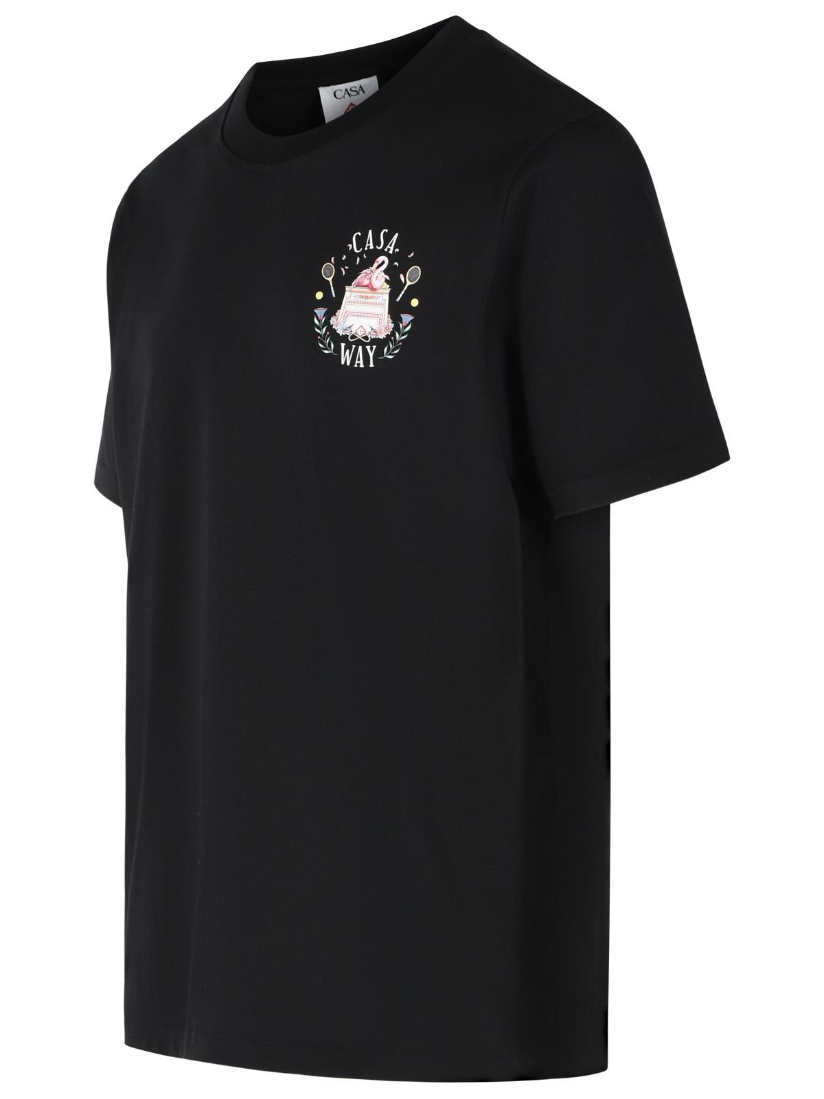Casablanca 'Casaway' Black Cotton T-Shirt Men CASABLANCA