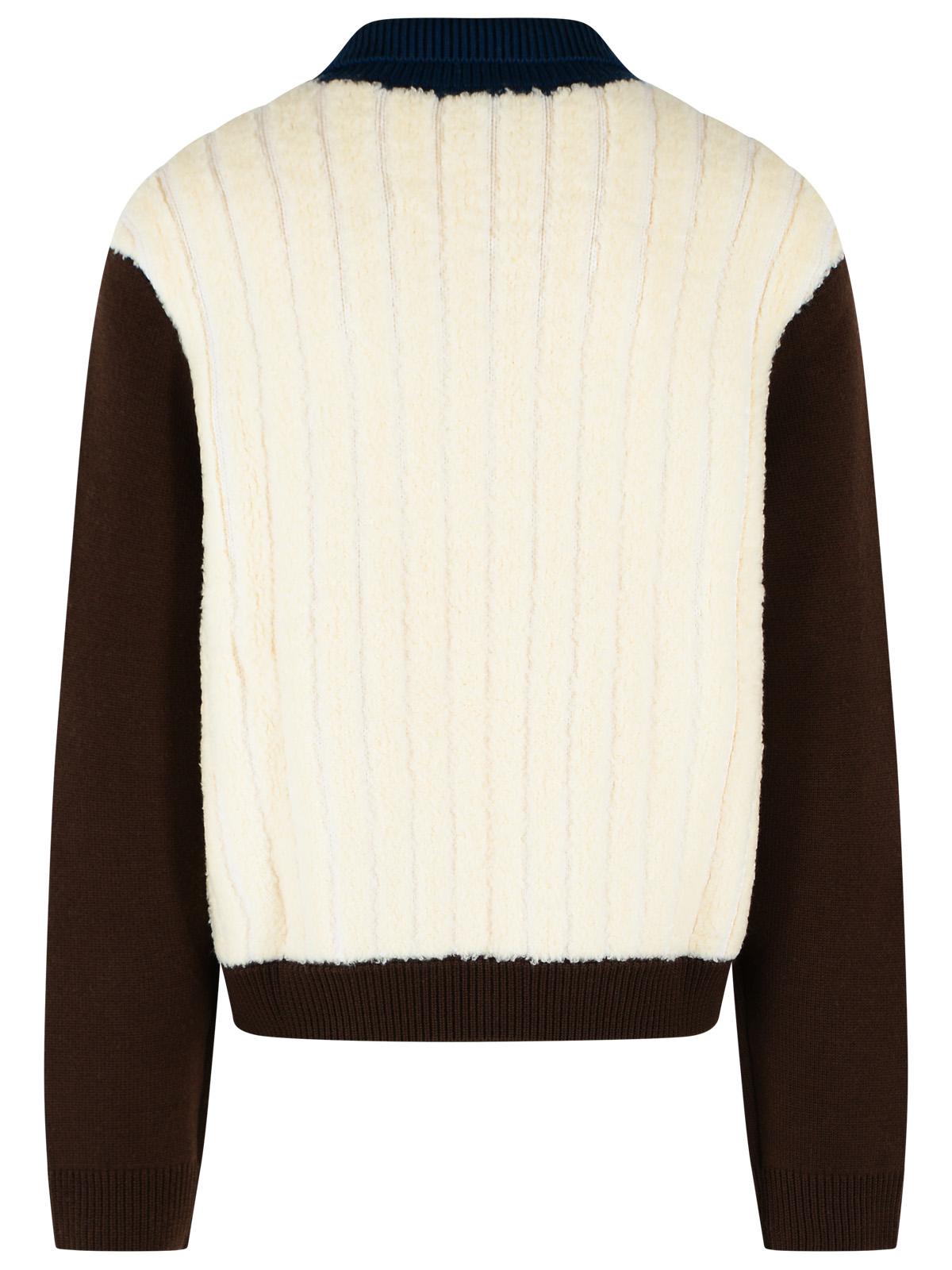 Casablanca Café Culture White Wool Fleece Jacket Men CASABLANCA