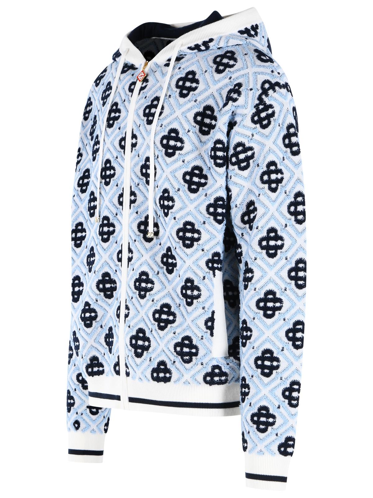 Casablanca Blue Wool Sweatshirt Men CASABLANCA