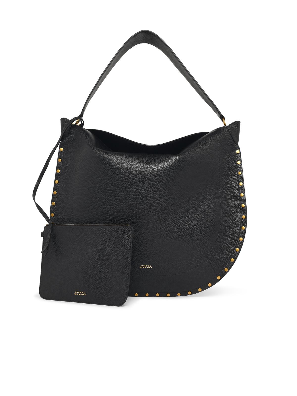 Isabel Marant 'Oskan Soft' Black Leather Hobo Bag Women ISABEL MARANT
