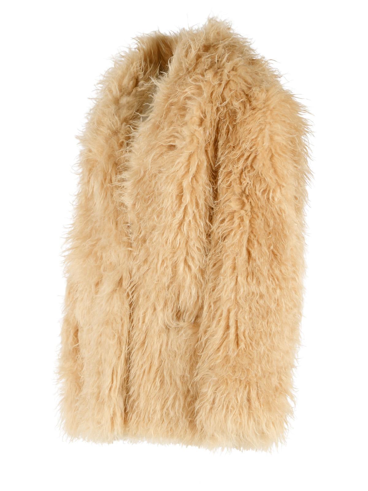 Isabel Marant 'Mylae' Beige Polyester Fur Coat Women ISABEL MARANT