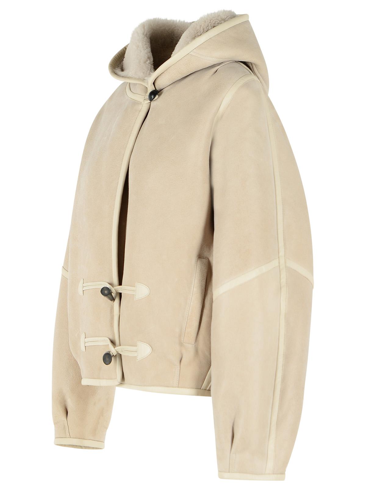 Isabel Marant 'Amiel' Ecru Sheepskin Short Coat Women ISABEL MARANT
