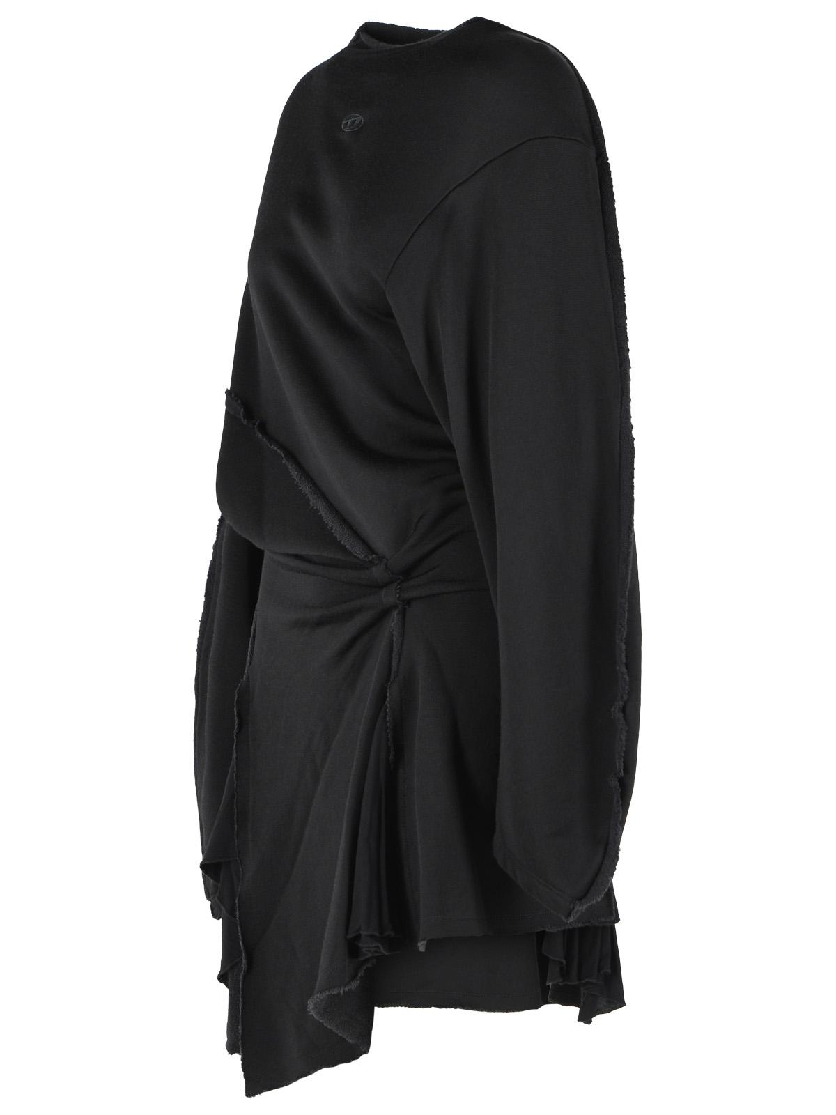 Diesel 'D-Ranya' Mini Dress In Misot Rayon And Black Cotton Women DIESEL