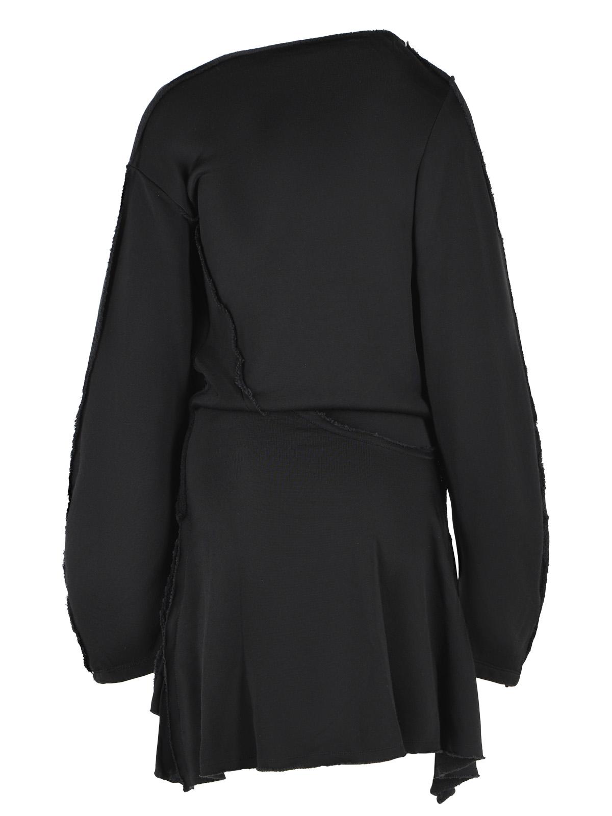 Diesel 'D-Ranya' Mini Dress In Misot Rayon And Black Cotton Women DIESEL