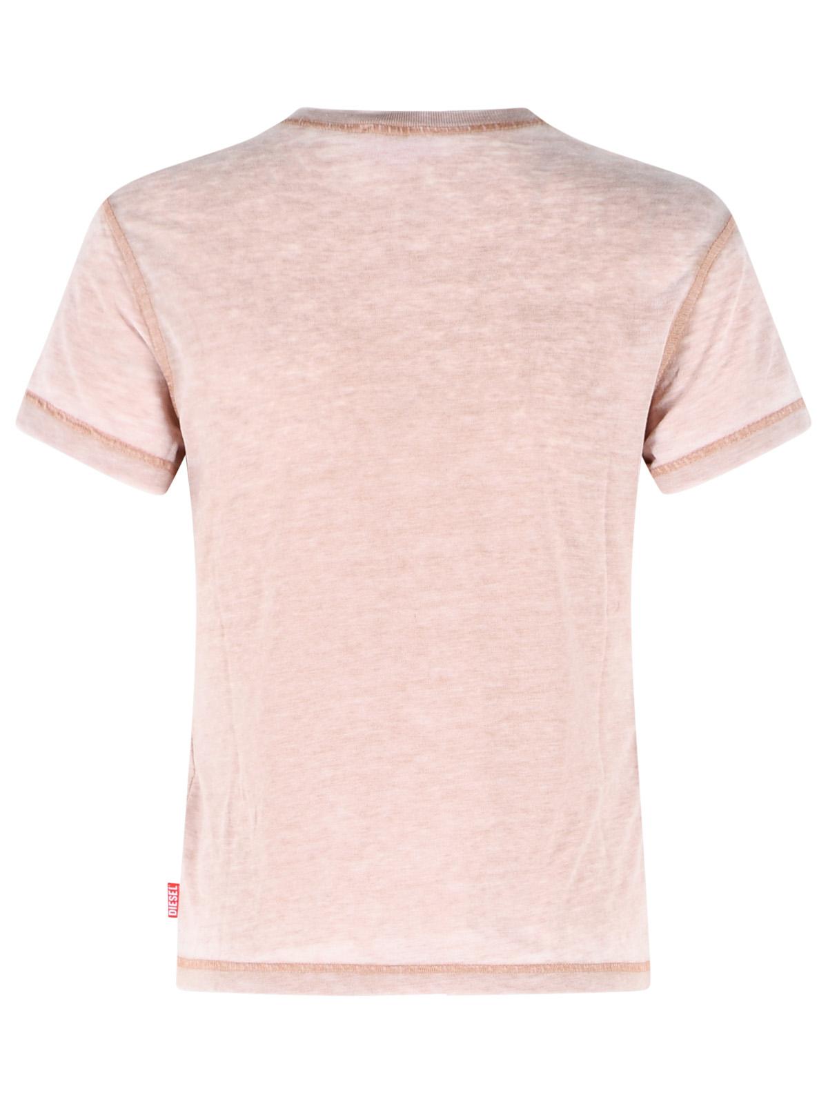 Diesel 'Ila' Pink Cotton Blend T-Shirt Women DIESEL