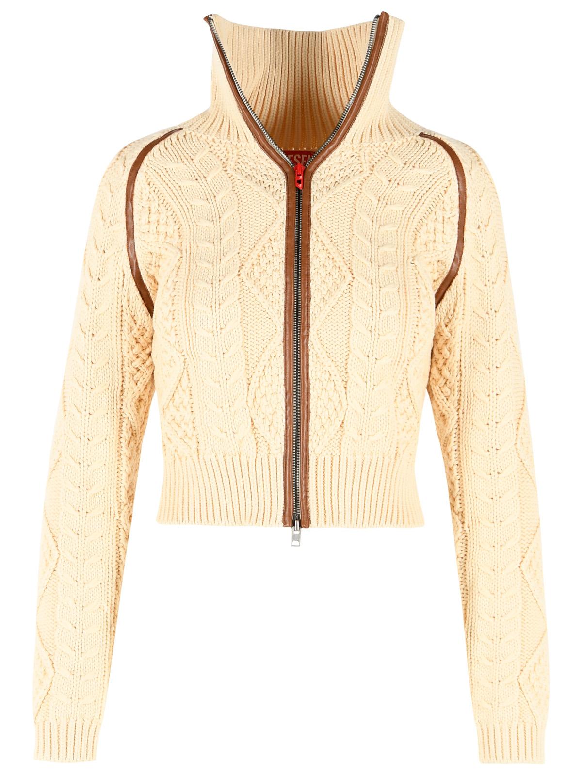 Diesel 'Intelle' Dark Ivory Cotton And Wool Sweater Women DIESEL