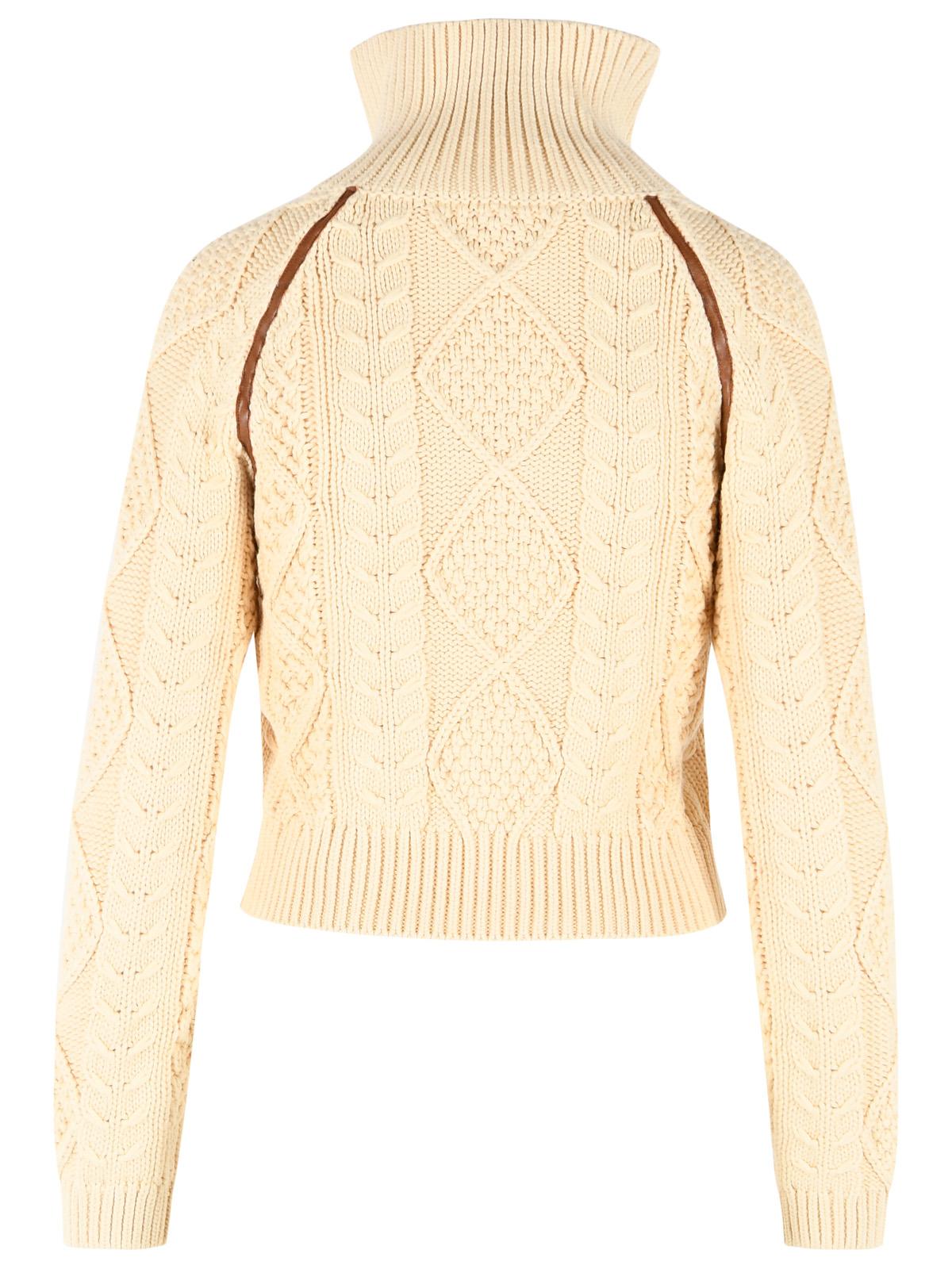 Diesel 'Intelle' Dark Ivory Cotton And Wool Sweater Women DIESEL