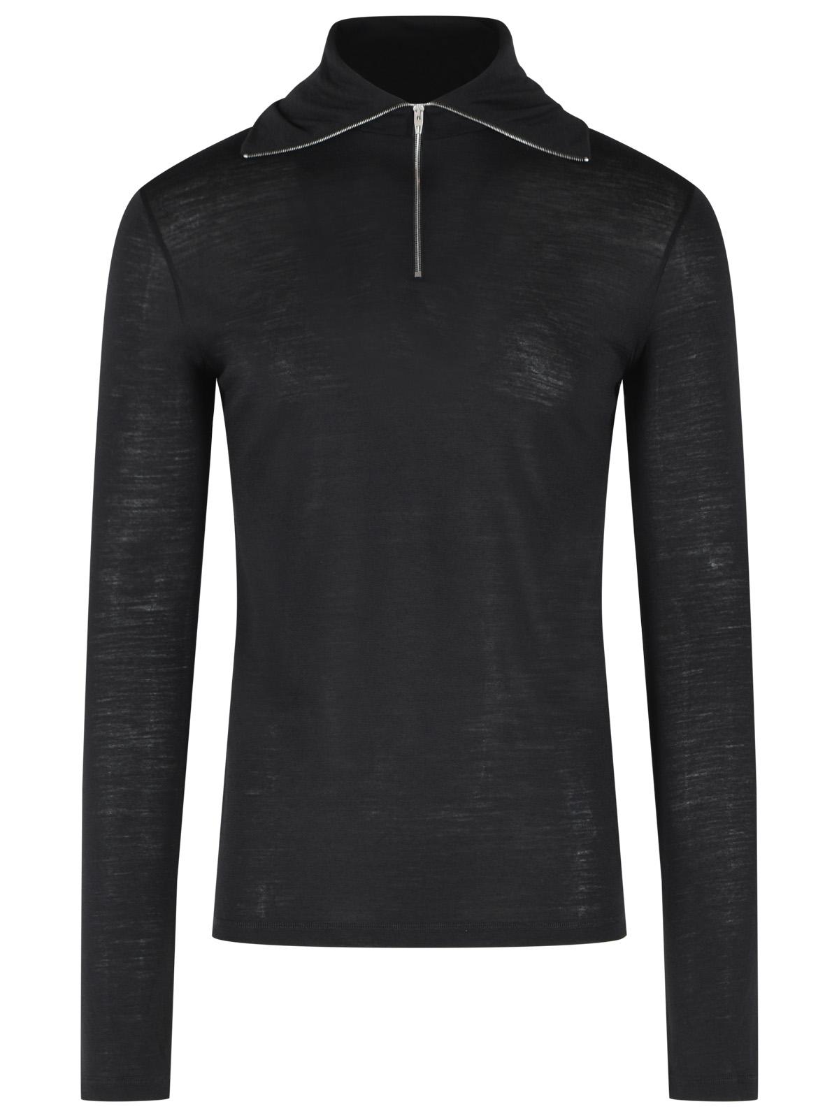 Jil Sander Black Virgin Wool Blend T-Shirt Men JIL SANDER