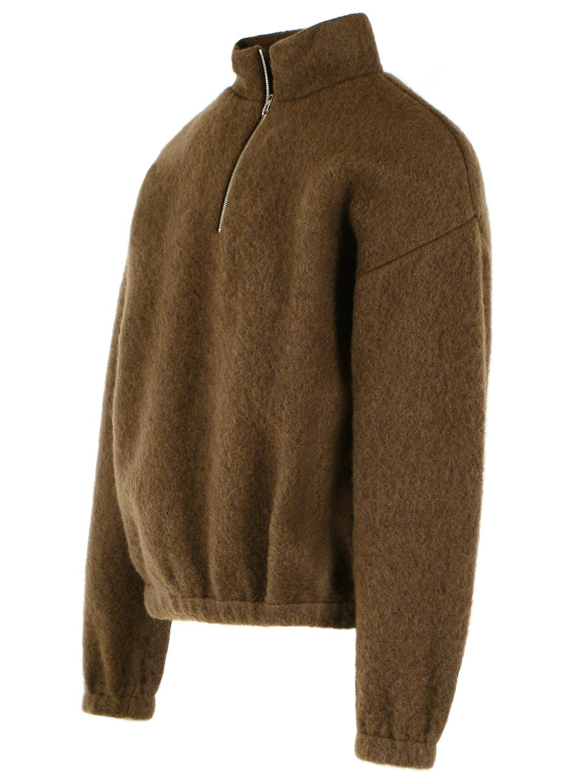 Jil Sander Brown Wool Fleece Sweatshirt Men JIL SANDER