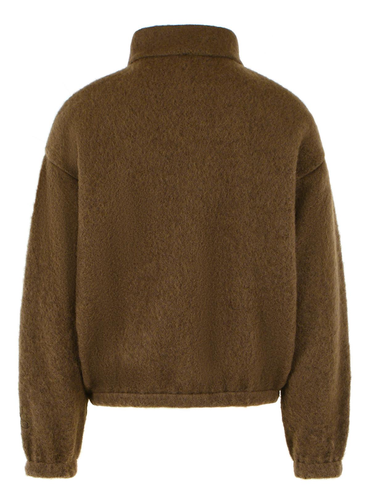 Jil Sander Brown Wool Fleece Sweatshirt Men JIL SANDER