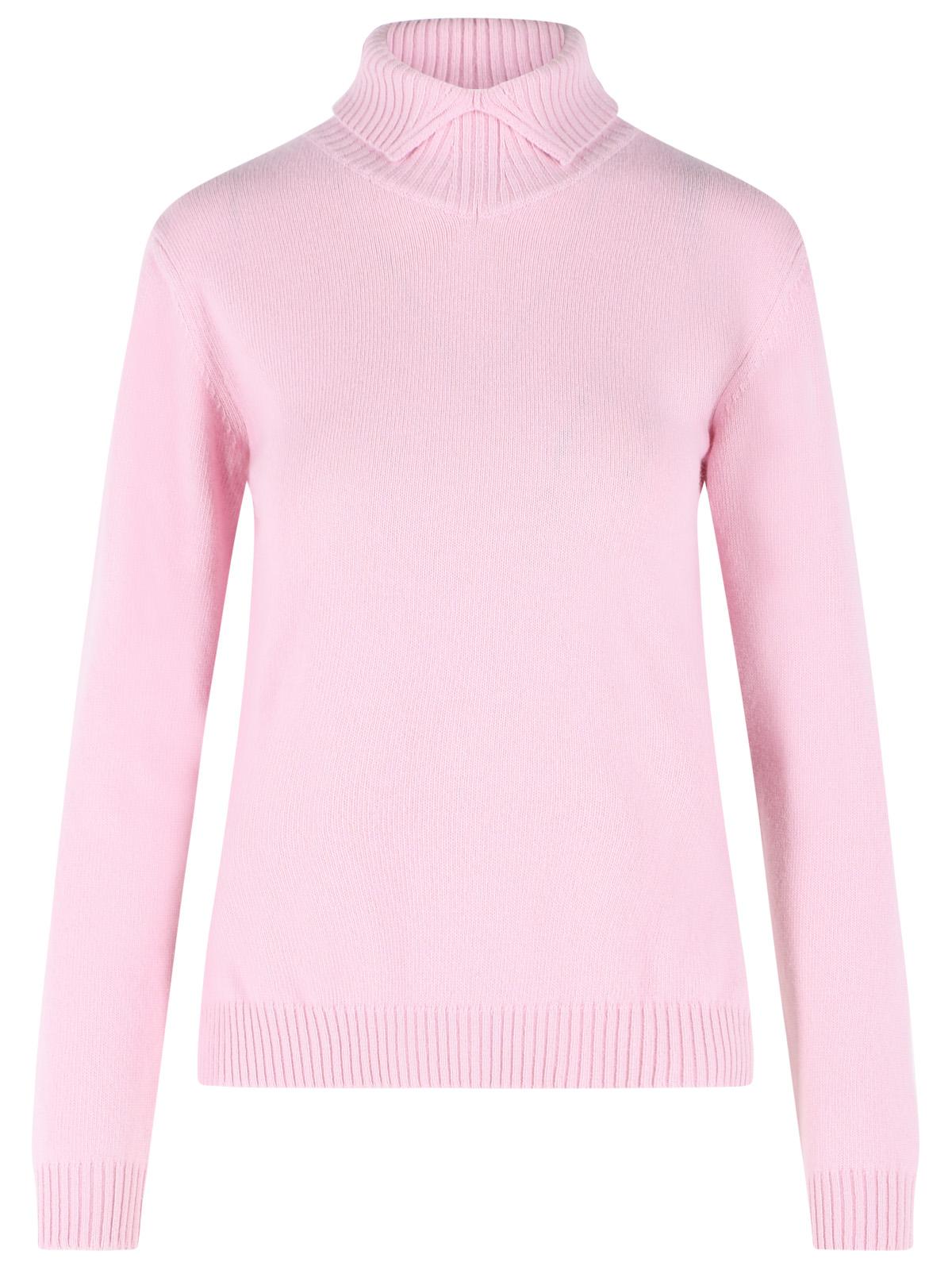 Jil Sander Pink Wool Turtleneck Sweater Women JIL SANDER