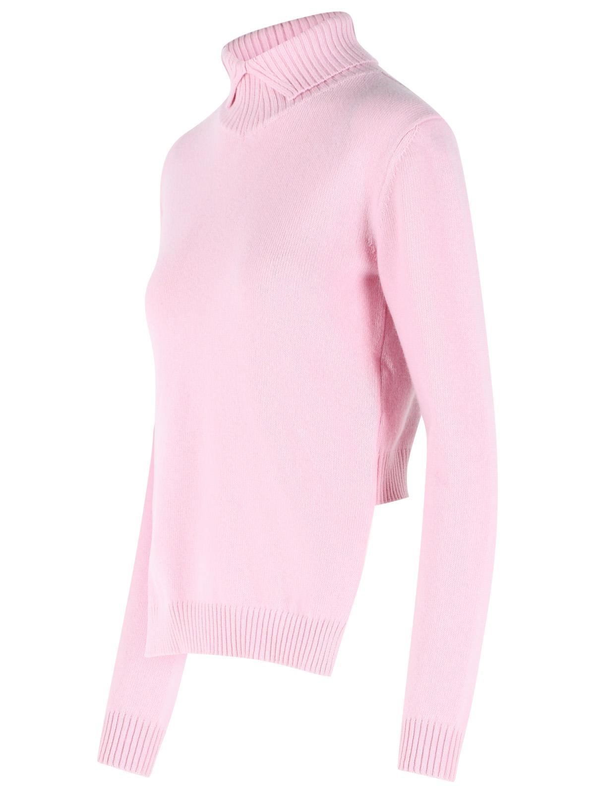 Jil Sander Pink Wool Turtleneck Sweater Women JIL SANDER