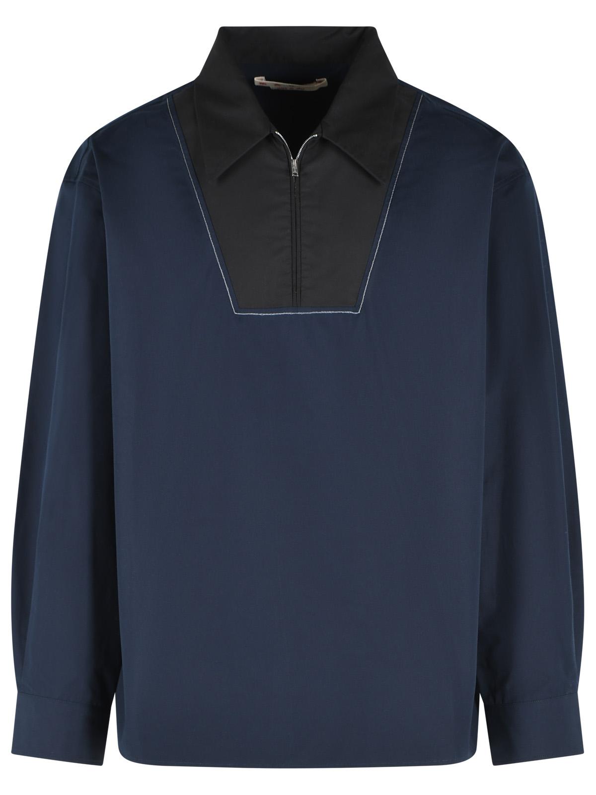 Marni Blue Cotton Shirt Men MARNI