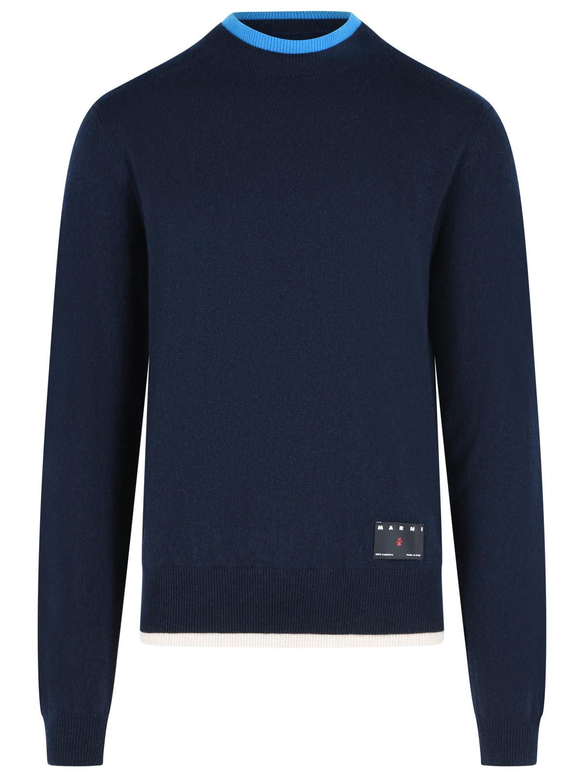 Marni Blue Cashmere Sweater Men MARNI
