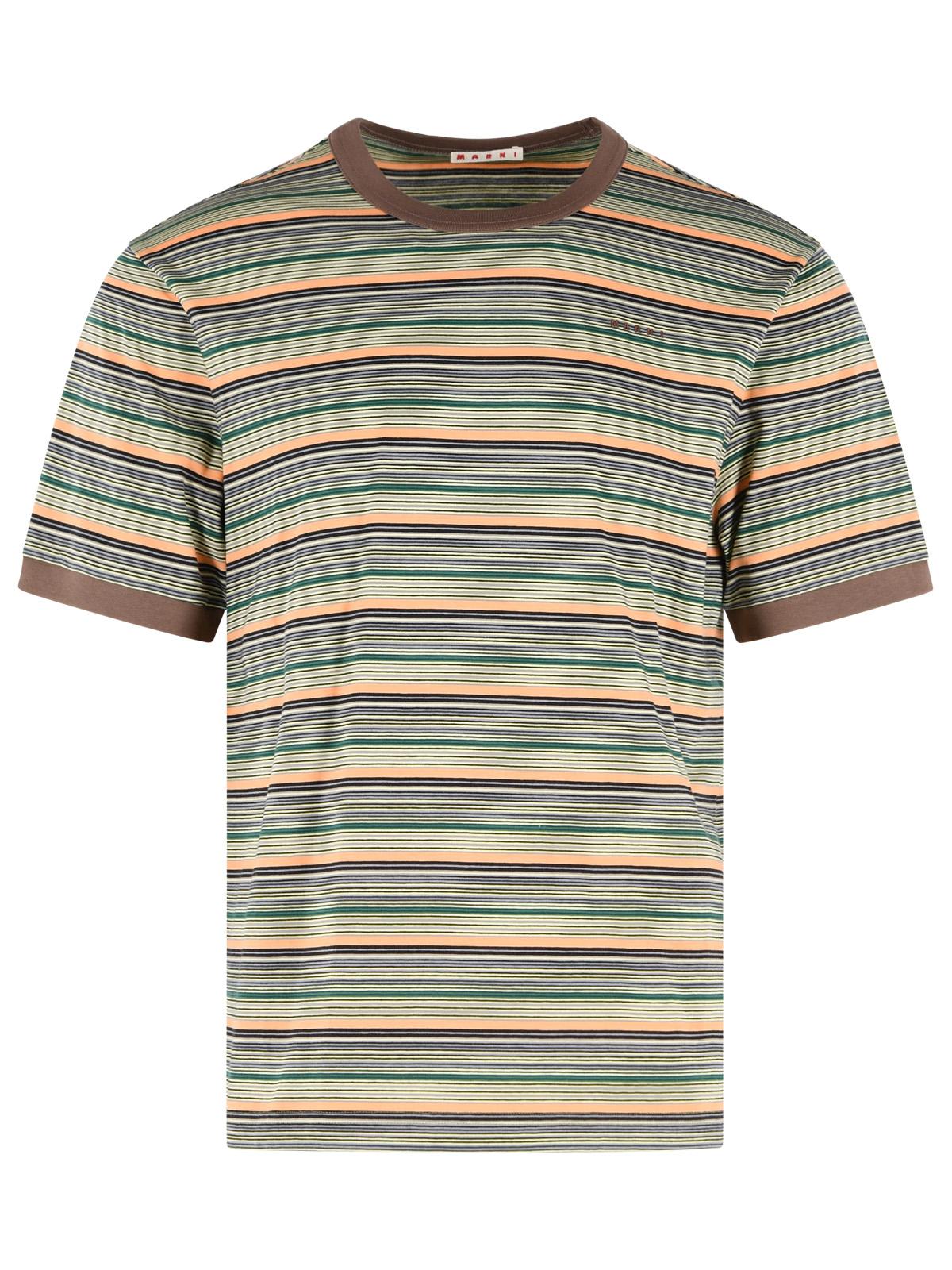 Marni Multicolor Cotton T-Shirt Men MARNI