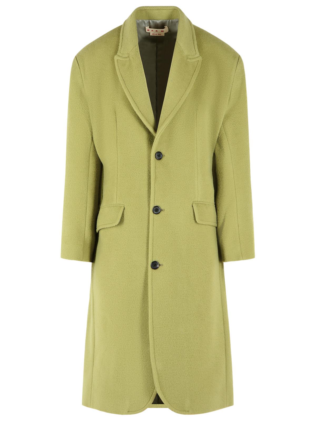 Marni Green Wool Coat Men MARNI