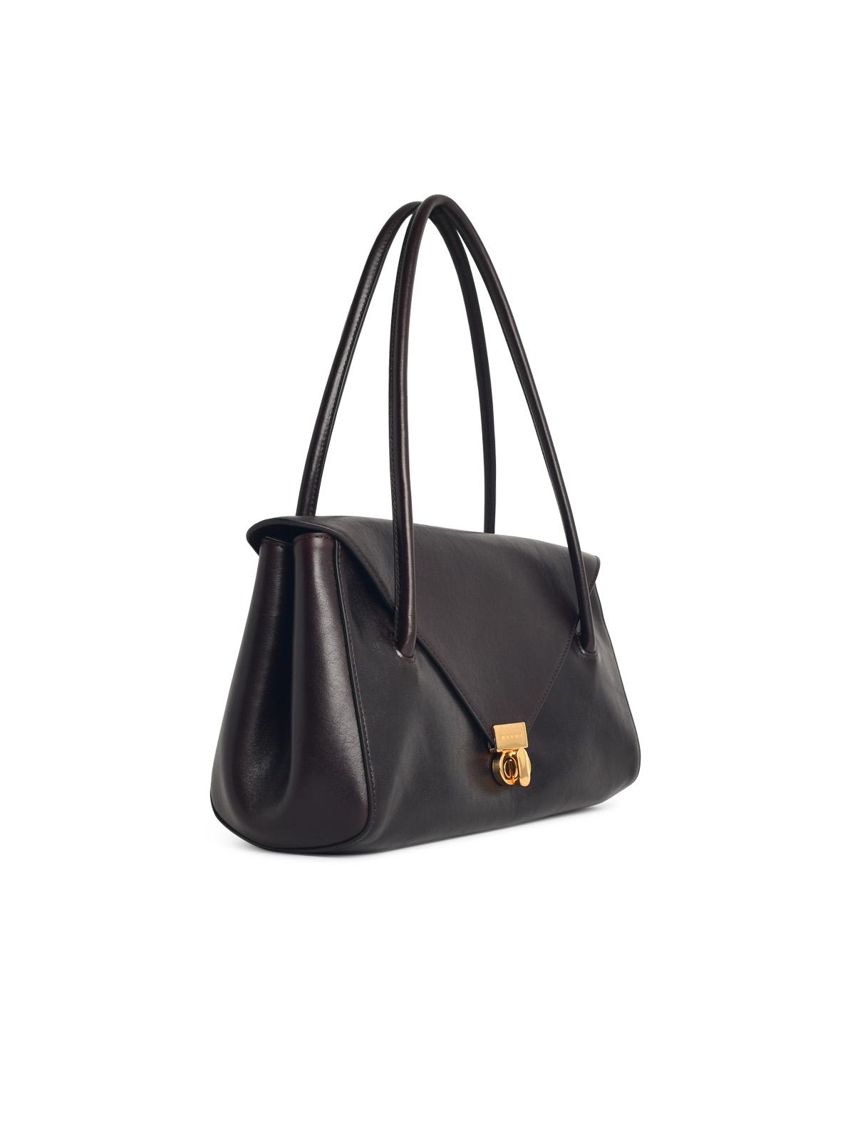 Marni 'East West' Brown Leather Bag Women MARNI