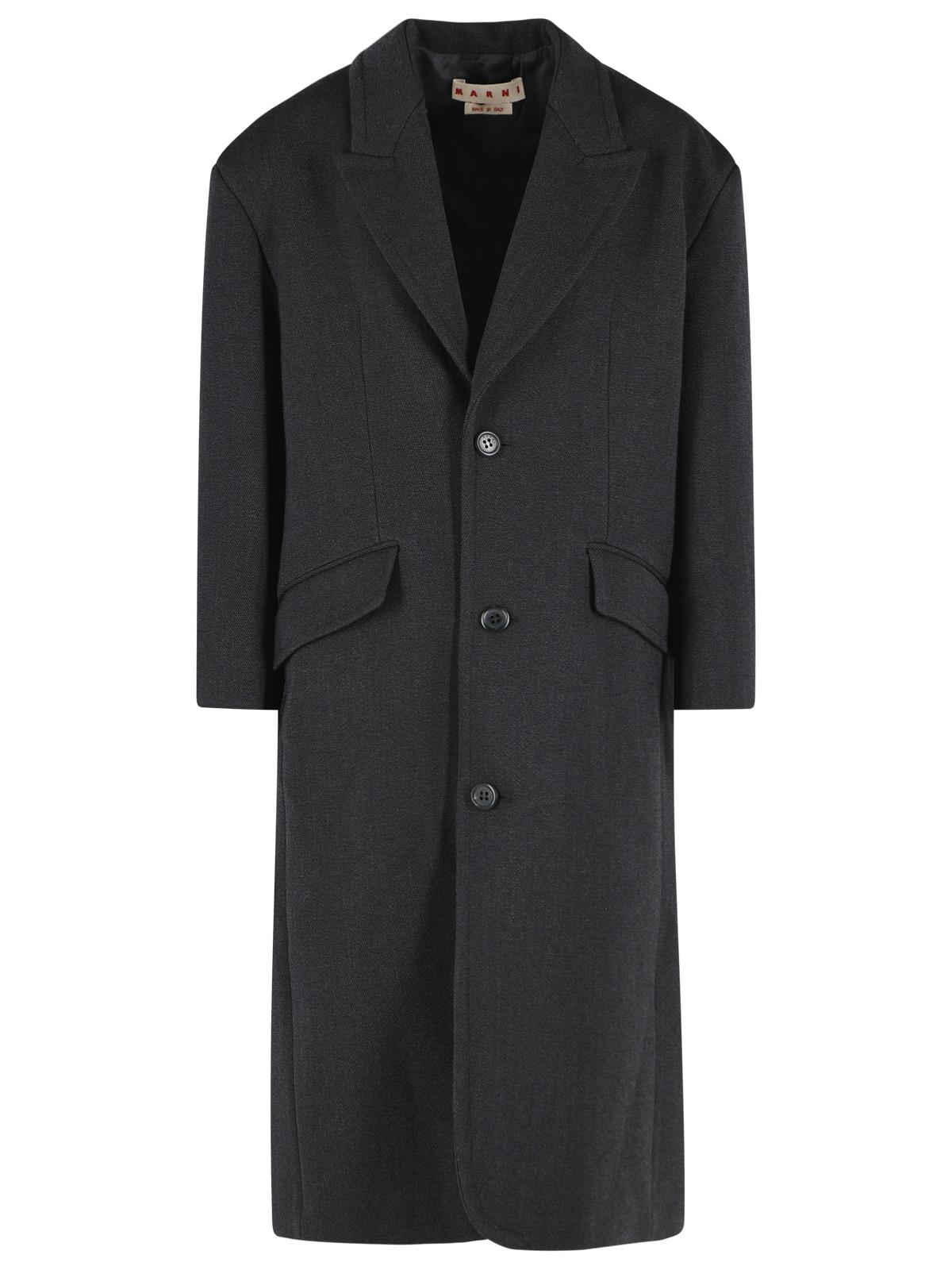 Marni Black Virgin Wool Coat Women MARNI