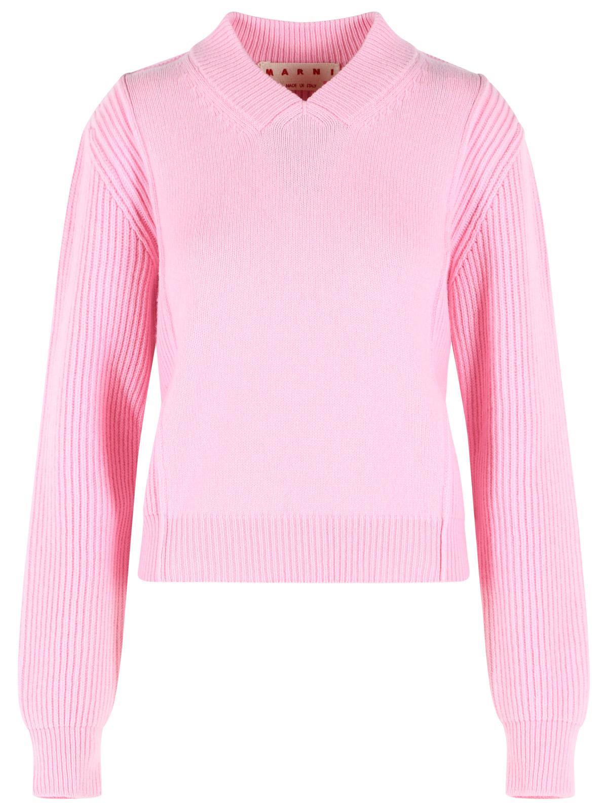 Marni Pink Virgin Wool And Cashmere Sweater Women MARNI