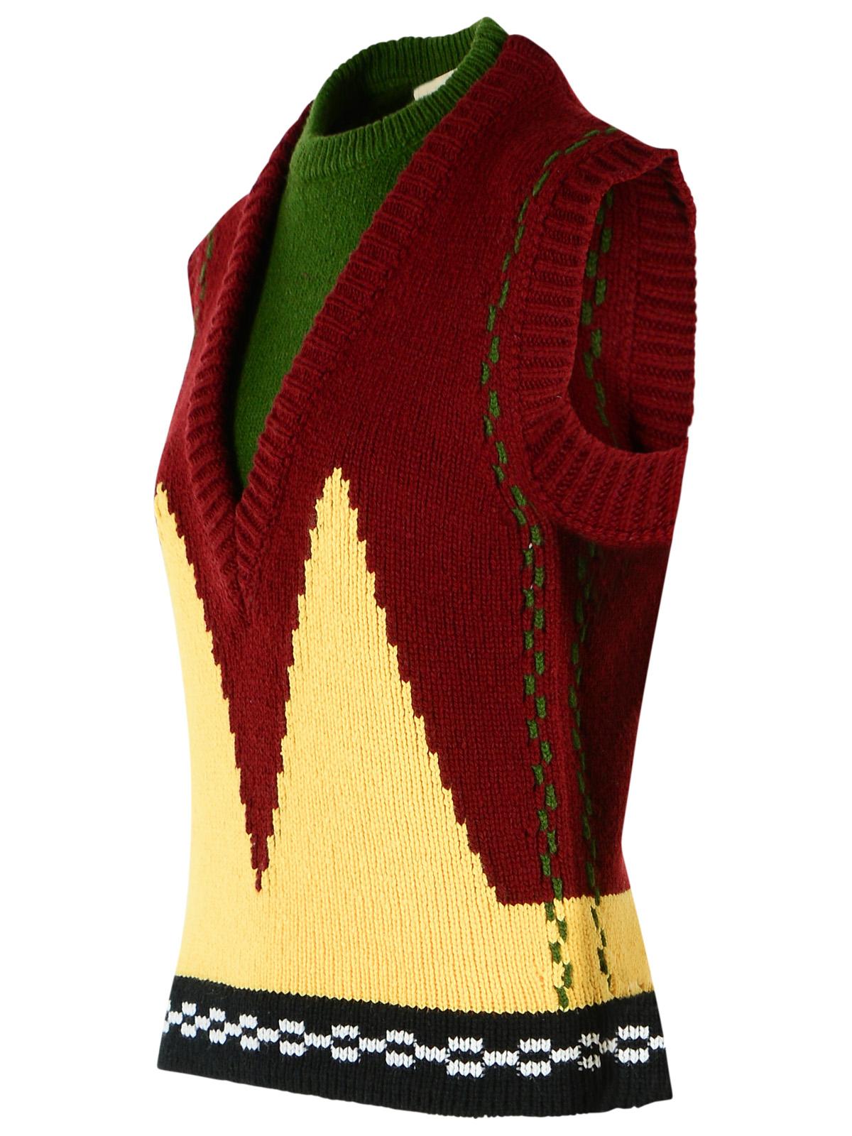 Marni Brown Wool Vest Women MARNI