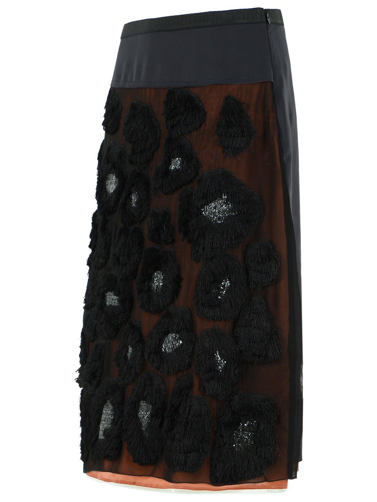 Marni Black Silk Blend Skirt Women MARNI