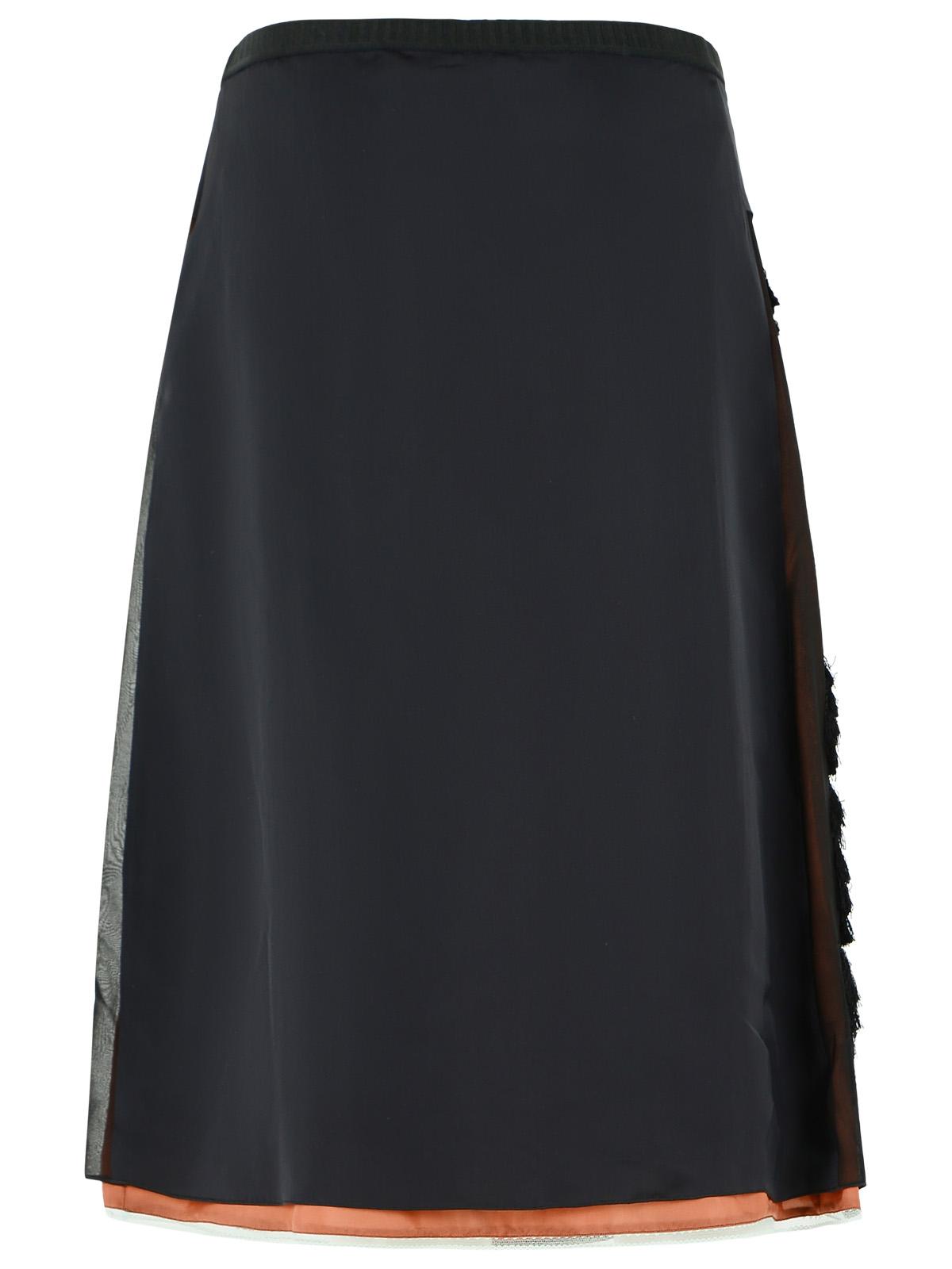 Marni Black Silk Blend Skirt Women MARNI