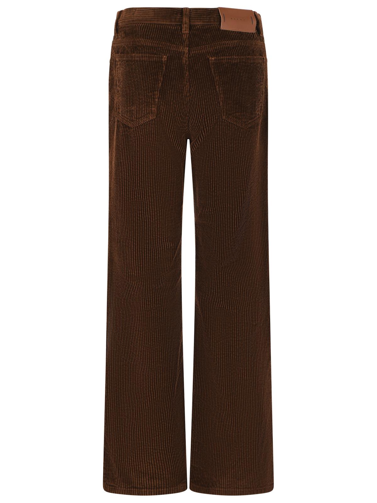 Marni Brown Velvet Trousers Women MARNI