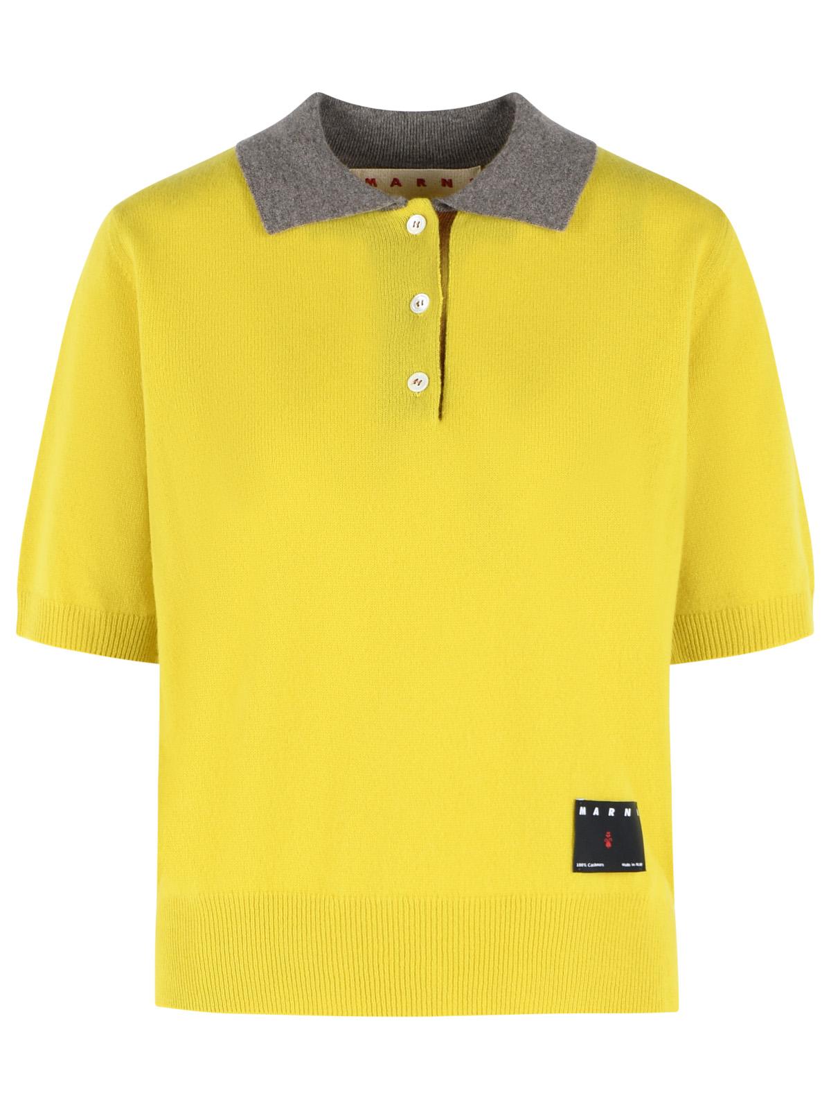 Marni Yellow Cashmere Polo Shirt Women MARNI