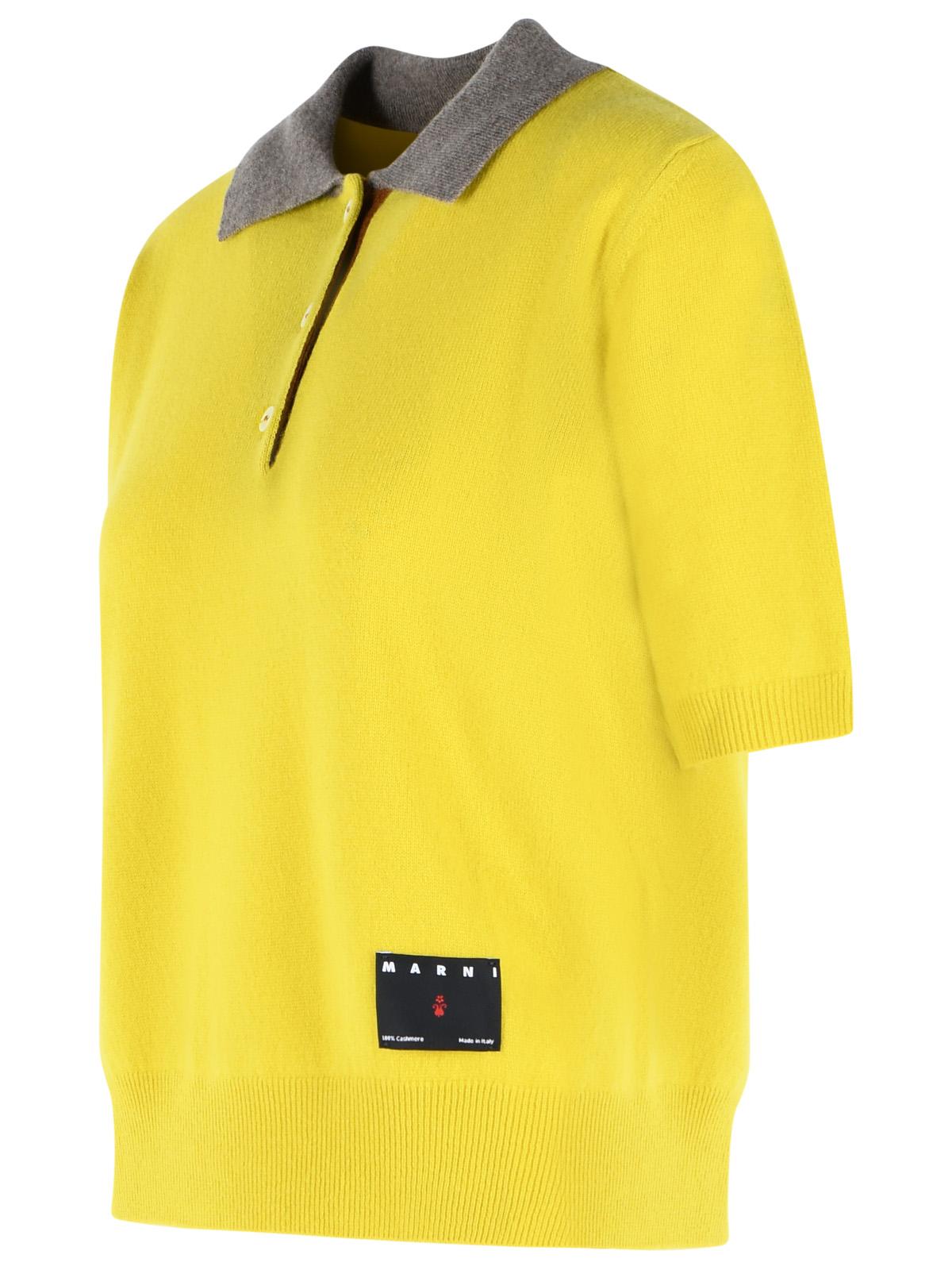 Marni Yellow Cashmere Polo Shirt Women MARNI