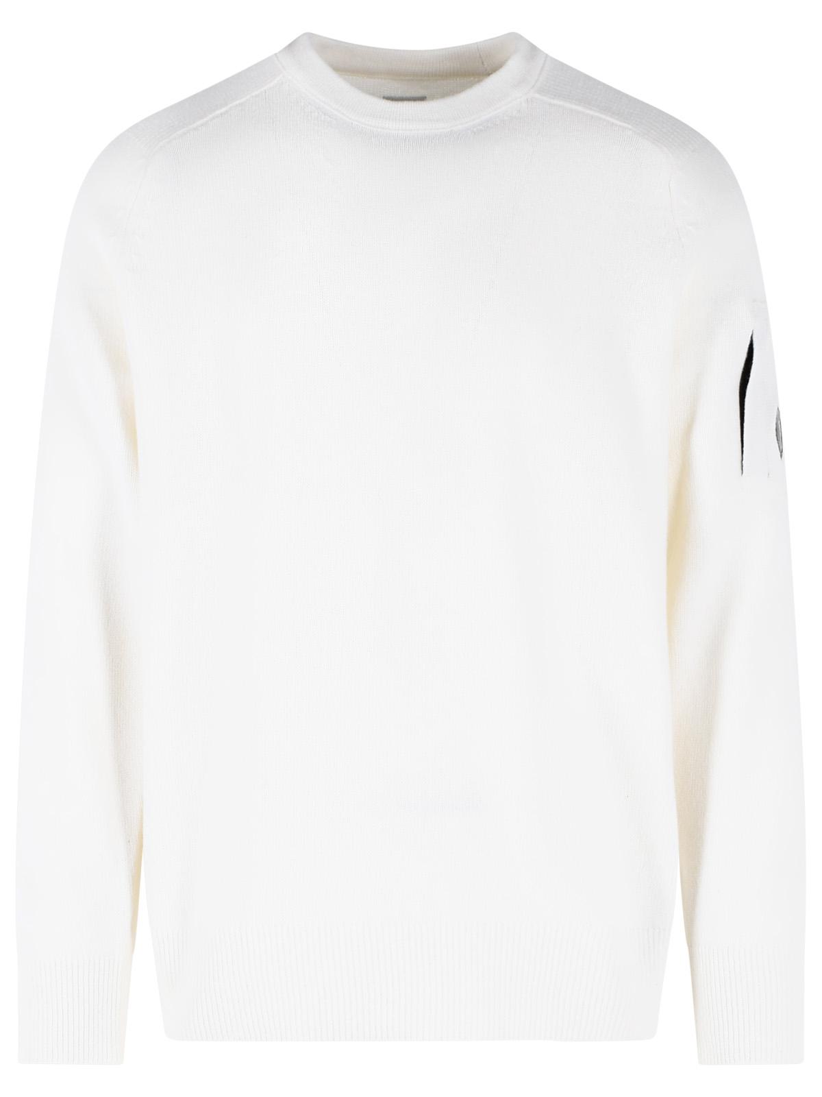 C.P. Company White Wool Blend Sweater Men C.P. COMPANY