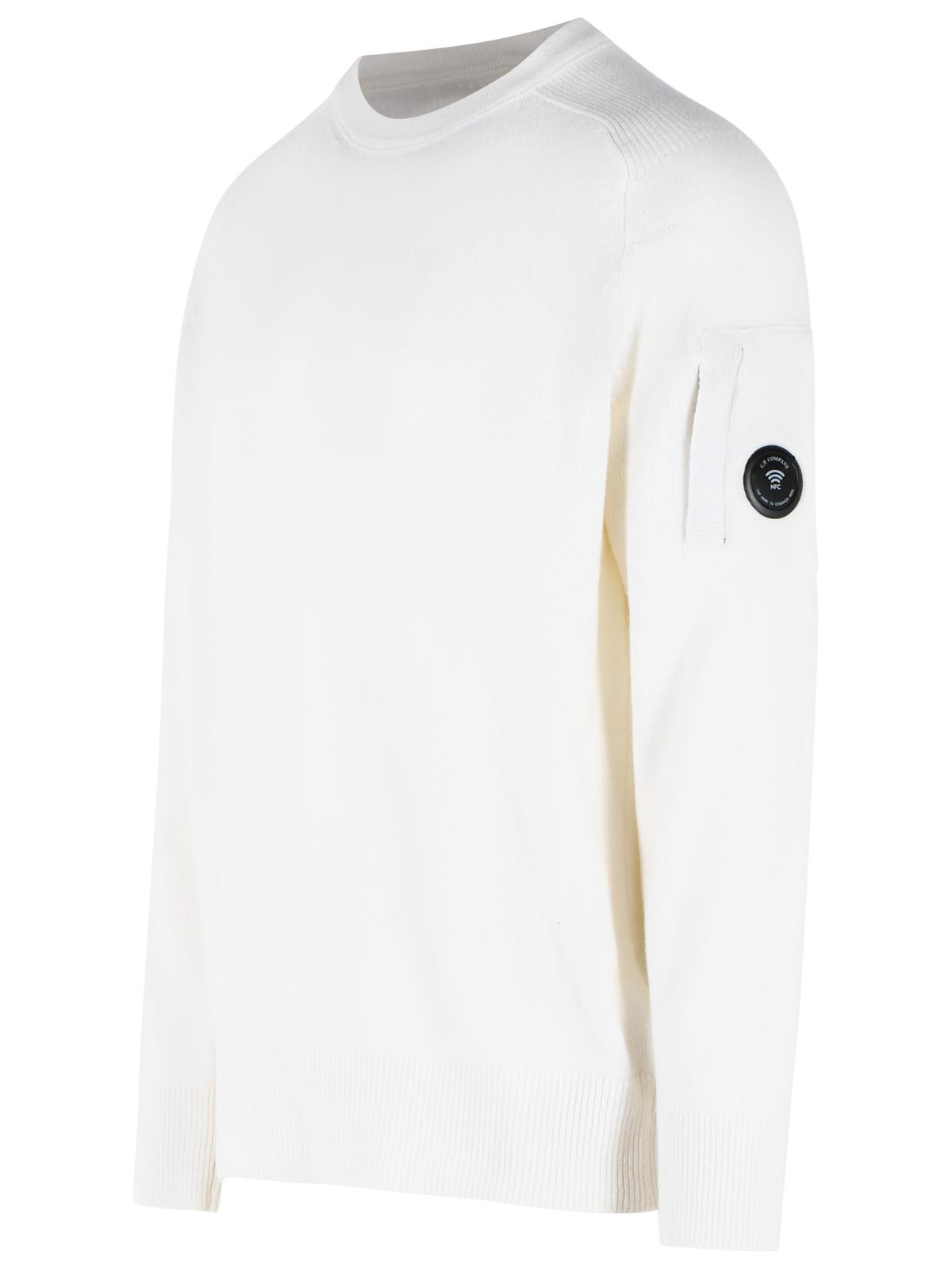 C.P. Company White Wool Blend Sweater Men C.P. COMPANY