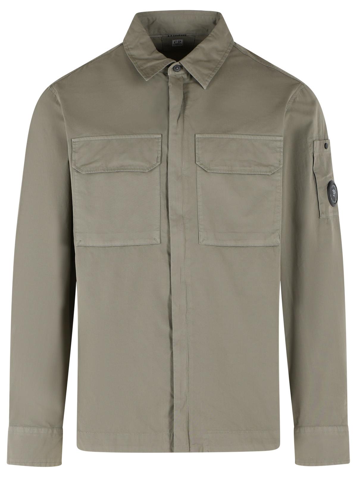 C.P. Company Beige Cotton Overshirt Men C.P. COMPANY