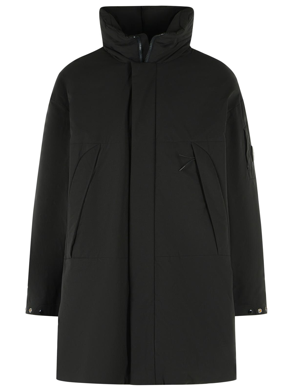 C.P. Company Long Down Jacket In Black 'Pro-Trek' Men C.P. COMPANY