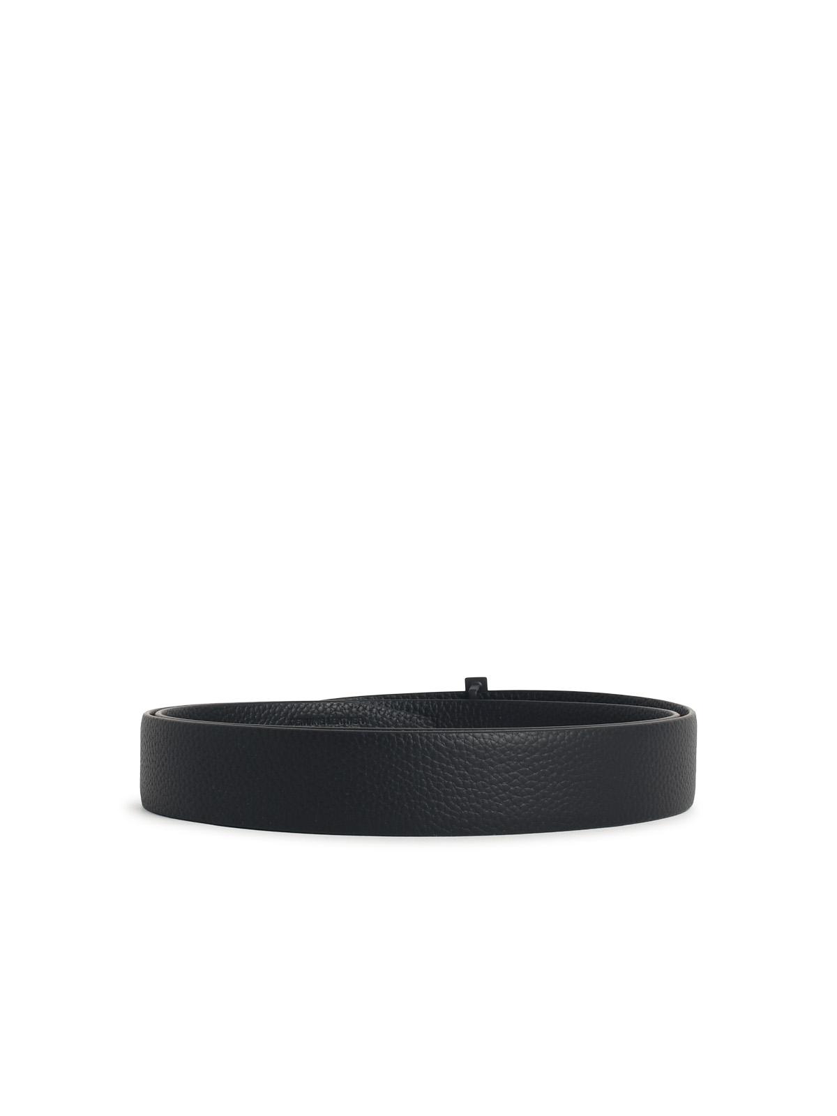 Tom Ford 'T Icon' Black Leather Belt Men TOM FORD