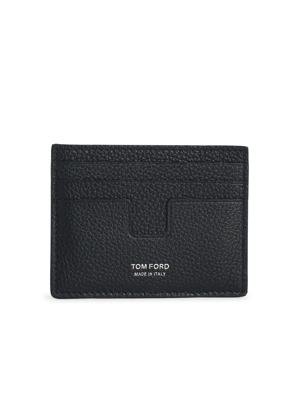 Tom Ford Black Leather Cardholder Men TOM FORD