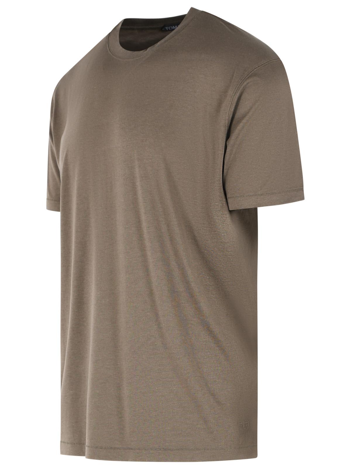 Tom Ford Lyocell And Green Cotton T-Shirt Men TOM FORD