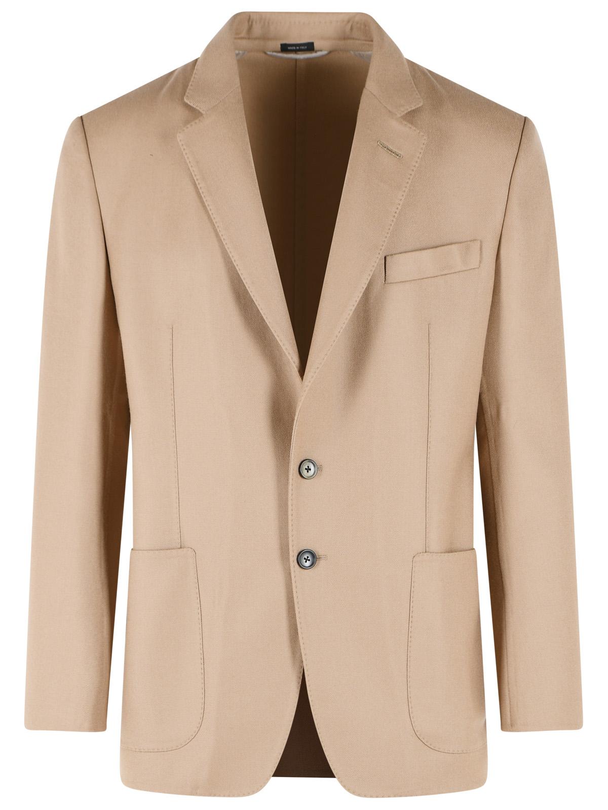 Tom Ford Light Brown Wool Jacket Men TOM FORD