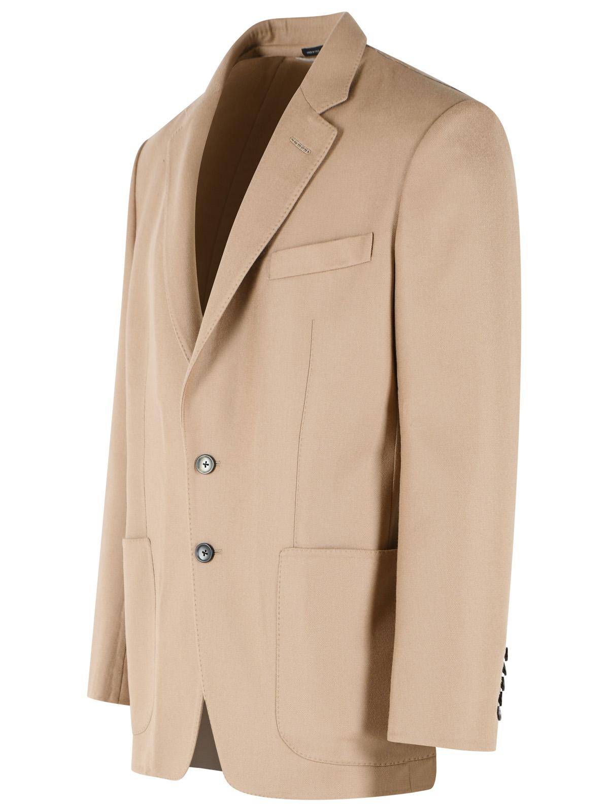 Tom Ford Light Brown Wool Jacket Men TOM FORD