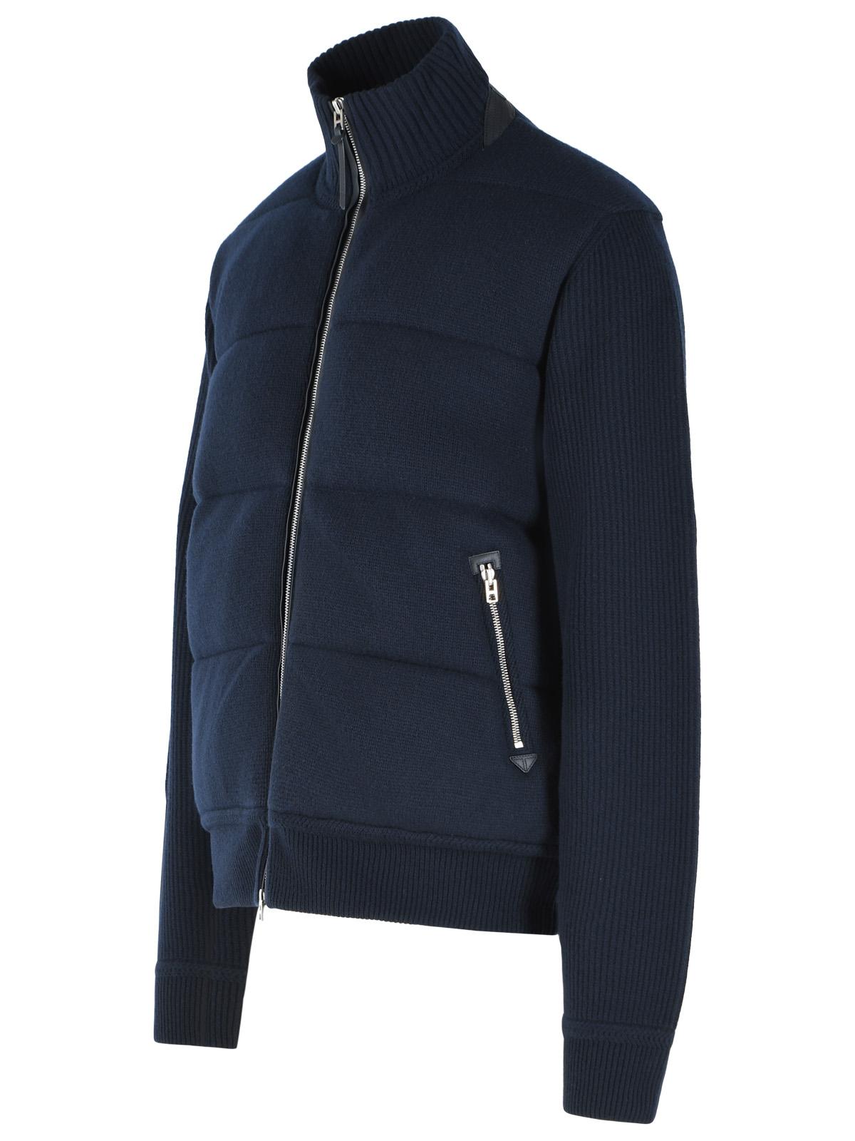 Tom Ford Navy Blue Wool Blend Jacket Men TOM FORD