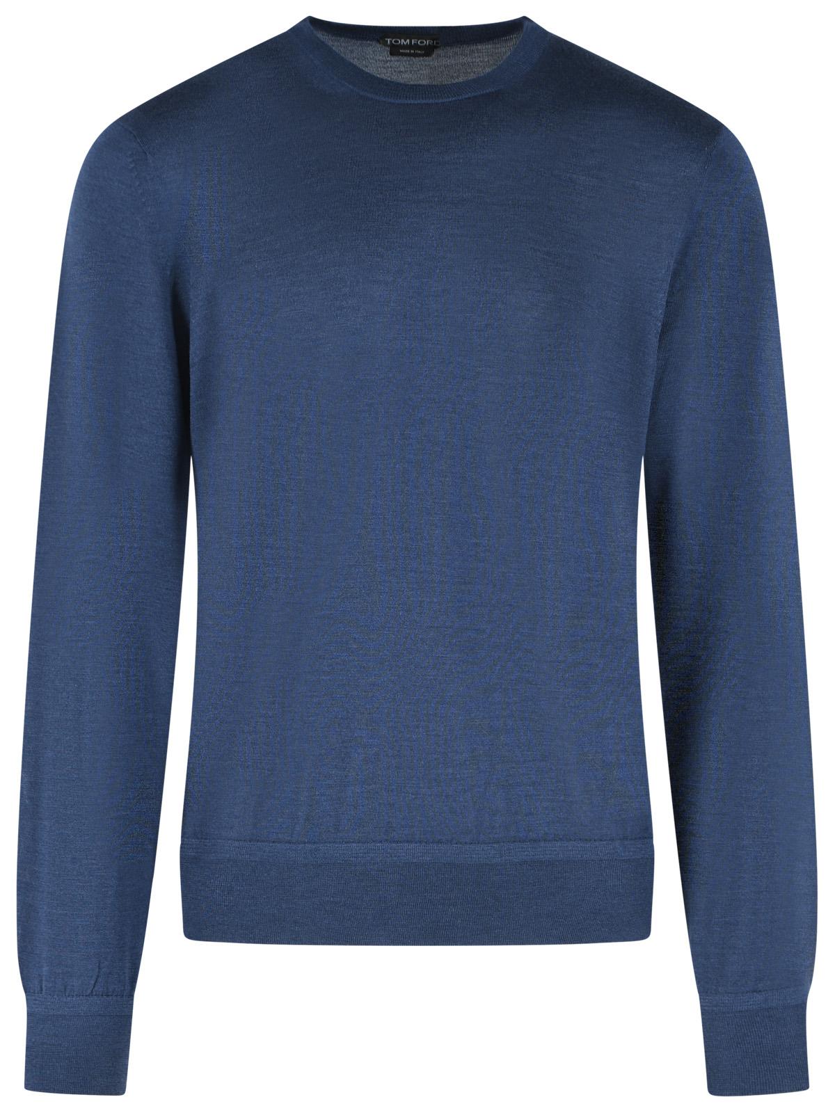 Tom Ford Blue Cashmere And Silk Sweater Men TOM FORD